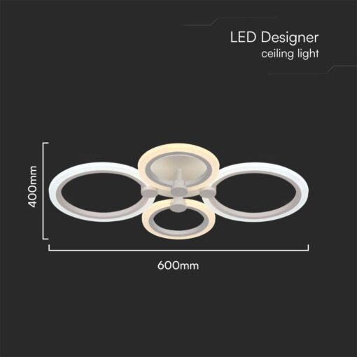 Φωτιστικό Οροφής LED 51W 3IN1 Dimmable με Τηλεχειριστήριο Λευκού Χρώματος V-TAC – 23394VT