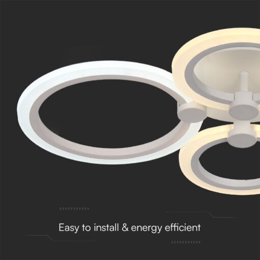 Φωτιστικό Οροφής LED 51W 3IN1 Dimmable με Τηλεχειριστήριο Λευκού Χρώματος V-TAC – 23394VT