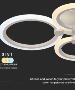 Φωτιστικό Οροφής LED 51W 3IN1 Dimmable με Τηλεχειριστήριο Λευκού Χρώματος V-TAC – 23394VT