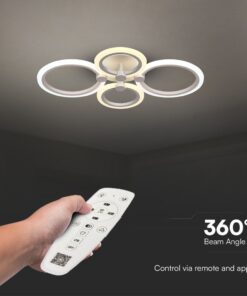 Φωτιστικό Οροφής LED 51W 3IN1 Dimmable με Τηλεχειριστήριο Λευκού Χρώματος V-TAC – 23394VT