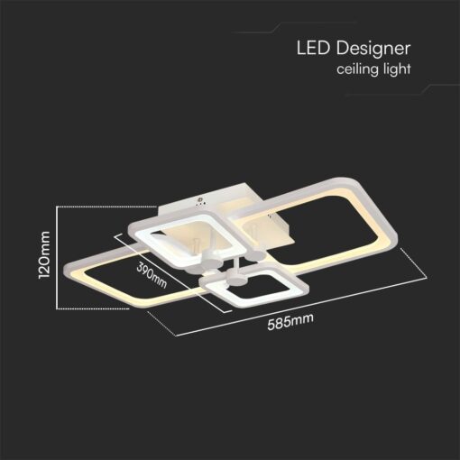Φωτιστικό Οροφής LED 70W 3IN1 Dimmable Με Τηλεχειριστήριο Λευκού Χρώματος V-TAC – 23395VT