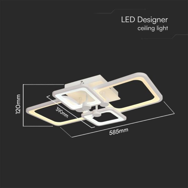 Φωτιστικό Οροφής LED 70W 3IN1 Dimmable Με Τηλεχειριστήριο Λευκού Χρώματος V-TAC – 23395VT