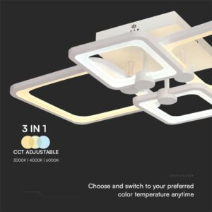 Φωτιστικό Οροφής LED 70W 3IN1 Dimmable Με Τηλεχειριστήριο Λευκού Χρώματος V-TAC – 23395VT