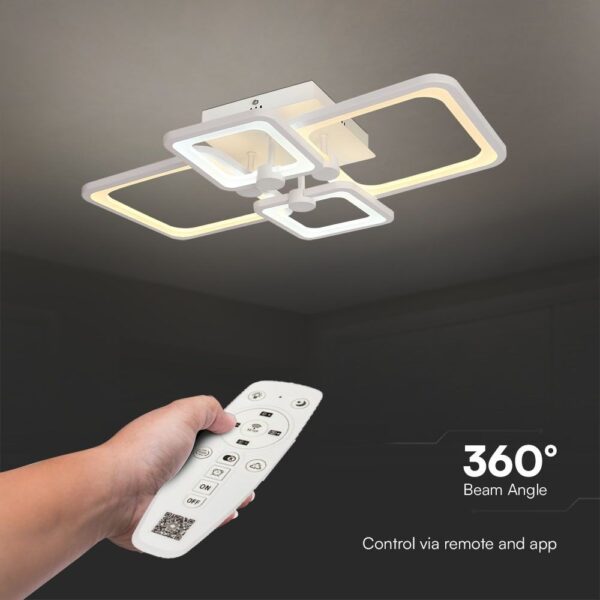 Φωτιστικό Οροφής LED 70W 3IN1 Dimmable Με Τηλεχειριστήριο Λευκού Χρώματος V-TAC – 23395VT