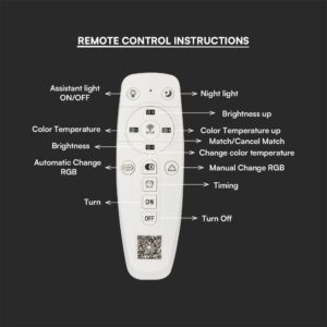 Φωτιστικό Οροφής LED 70W 3IN1 Dimmable Με Τηλεχειριστήριο Λευκού Χρώματος V-TAC – 23395VT