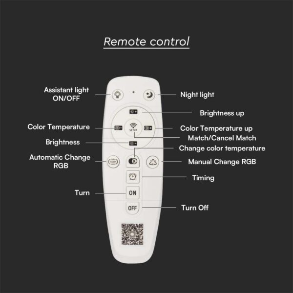 Φωτιστικό Οροφής LED 82W 3IN1 Dimmable Λευκού Χρώματος V-TAC – 23396VT