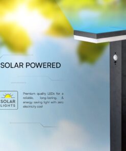 Φωτιστικό Κολωνάκι Κήπου LED 5.5W 3000Κ Ηλιακό με Αισθητήρα PIR IP54 Μαύρου Χρώματος V-TAC – 23398VT