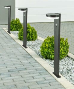 Φωτιστικό Κολωνάκι Κήπου LED 5.5W 3000Κ Ηλιακό με Αισθητήρα PIR IP54 Μαύρου Χρώματος V-TAC – 23399VT