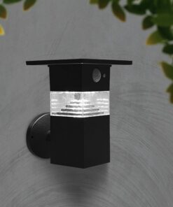 Επιτοίχιο Φωτιστικό Βεράντας LED 3W 3000K Ηλιακό με Αισθητήρα PIR IP54 Μαύρο V-TAC – 23400VT