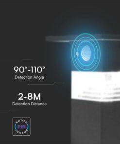 Επιτοίχιο Φωτιστικό Βεράντας LED 3W 3000K Ηλιακό με Αισθητήρα PIR IP54 Μαύρο V-TAC – 23400VT