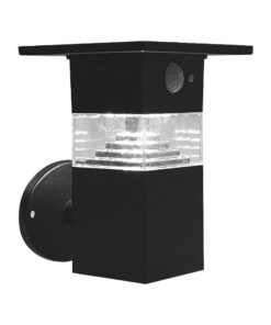 Επιτοίχιο Φωτιστικό Βεράντας LED 3W 3000K Ηλιακό με Αισθητήρα PIR IP54 Μαύρο V-TAC – 23400VT