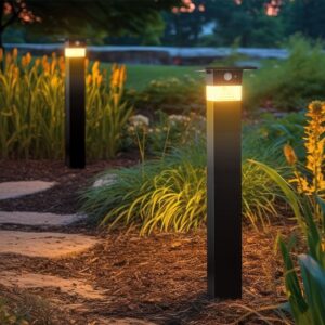Φωτιστικό Κολωνάκι Κήπου LED 3W 3000Κ Ηλιακό με Ανιχνευτή Κίνησης IP54 Μαύρο V-TAC – 23401VT