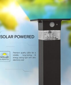 Φωτιστικό Κολωνάκι Κήπου LED 3W 3000Κ Ηλιακό με Ανιχνευτή Κίνησης IP54 Μαύρο V-TAC – 23401VT