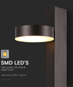 Μοντέρνο Περιστρεφόμενο Φωτιστικό Τοίχου – Απλίκα Ξενοδοχείου Bed Side 8W Μαύρο με Φορτιστή USB V-TAC 3000K – 23405