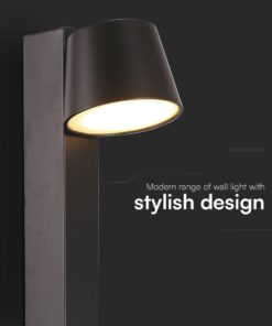 Μοντέρνο Περιστρεφόμενο Φωτιστικό Τοίχου – Απλίκα Ξενοδοχείου Bed Side 8W Μαύρο με Φορτιστή USB V-TAC 3000K – 23406