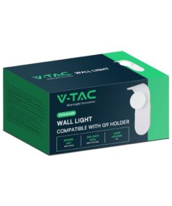 Απλίκα Τοίχου Designer με Γυάλινη Σφαίρα 1xG9 Λευκό Σώμα V-TAC – 23408