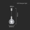 Κρεμαστό Φωτιστικό LED 5W 3000K Χρώμιο V-TAC – 23409VT