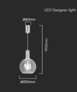 Κρεμαστό Φωτιστικό LED 5W 3000K Χρώμιο V-TAC – 23409VT