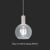 Κρεμαστό Φωτιστικό LED 5W 3000K Χρώμιο V-TAC – 23409VT