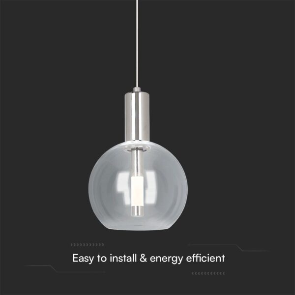 Κρεμαστό Φωτιστικό LED 5W 3000K Χρώμιο V-TAC – 23409VT