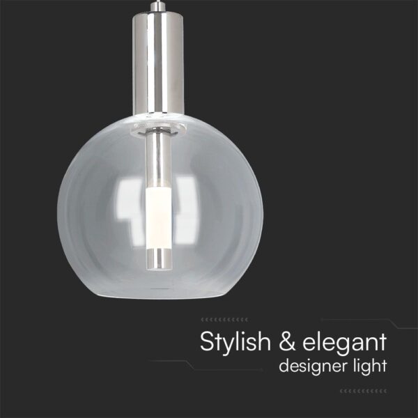 Κρεμαστό Φωτιστικό LED 5W 3000K Χρώμιο V-TAC – 23409VT