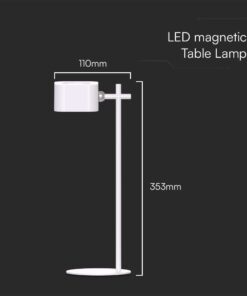 Επιτραπέζιο Επαναφορτιζόμενο Αποσπώμενο Φωτιστικό LED 3W LED με Μαγνήτη & Μανταλάκι CCT Λευκού Χρώματος V-TAC – 23410VT