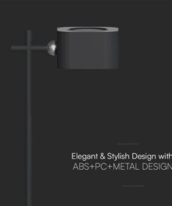 Επιτραπέζιο Επαναφορτιζόμενο Αποσπώμενο Φωτιστικό LED 3W LED με Μαγνήτη & Μανταλάκι CCT Μαύρου Χρώματος V-TAC – 23411VT