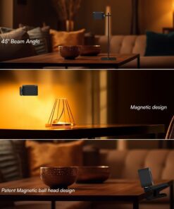 Επιτραπέζιο Επαναφορτιζόμενο Αποσπώμενο Φωτιστικό LED 3W LED με Μαγνήτη & Μανταλάκι CCT Μαύρου Χρώματος V-TAC – 23411VT