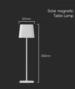 Επιτραπέζιο Φωτιστικό LED 5W Ηλιακό 3IN1 Dimmable IP65 Λευκού Χρώματος V-TAC – 23412VT