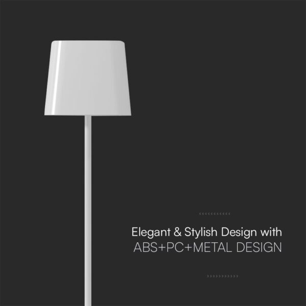Επιτραπέζιο Φωτιστικό LED 5W Ηλιακό 3IN1 Dimmable IP65 Λευκού Χρώματος V-TAC – 23412VT