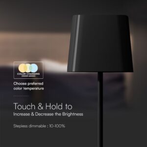 Ηλιακό Μαγνητικό Πορτατίφ LED 5W Dimmable IP65 CCT Μαύρου Χρώματος V-TAC – 23413VT