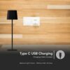 Ηλιακό Μαγνητικό Πορτατίφ LED 5W Dimmable IP65 CCT Μαύρου Χρώματος V-TAC – 23413VT