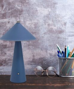 Επιτραπέζιο Επαναφορτιζόμενο Φωτιστικό με Μπλε Δέρμα LED 3W CCT Dimmable V-TAC – 23414VT