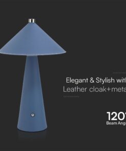 Επιτραπέζιο Επαναφορτιζόμενο Φωτιστικό με Μπλε Δέρμα LED 3W CCT Dimmable V-TAC – 23414VT