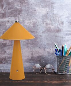 Επιτραπέζιο Επαναφορτιζόμενο Φωτιστικό με Κίτρινο Δέρμα LED 3W CCT Dimmable V-TAC – 23415VT