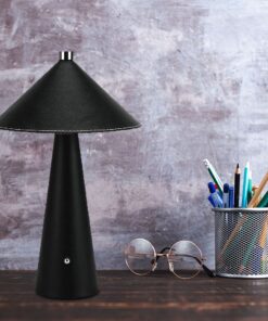 Επιτραπέζιο Επαναφορτιζόμενο Φωτιστικό με Μαύρο Δέρμα LED 3W CCT Dimmable V-TAC – 23417VT