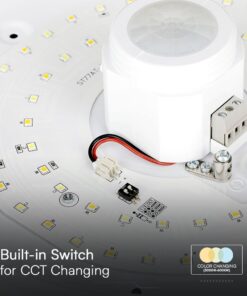 Φωτιστικό Οροφής LED 12W 3IN1 SAMSUNG CHIP Με Ανιχνευτή Κίνησης Λευκό V-TAC – 23418VT