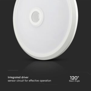 Φωτιστικό Οροφής LED 12W 3IN1 SAMSUNG CHIP Με Ανιχνευτή Κίνησης Λευκό V-TAC – 23418VT