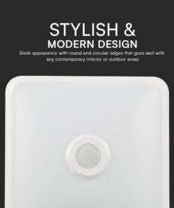 Φωτιστικό Οροφής LED 12W 3IN1 SAMSUNG CHIP Με Ανιχνευτή Κίνησης Λευκό V-TAC – 23419VT