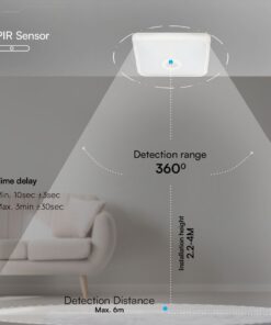Φωτιστικό Οροφής LED 12W 3IN1 SAMSUNG CHIP Με Ανιχνευτή Κίνησης Λευκό V-TAC – 23419VT