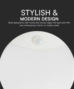 Φωτιστικό Οροφής LED 15W LED 3IN1 SAMSUNG CHIP Με Ανιχνευτή Κίνησης Λευκό IP44 V-TAC – 23420VT