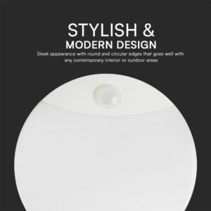 Φωτιστικό Οροφής LED 15W LED 3IN1  SAMSUNG CHIP Με Ανιχνευτή Κίνησης Λευκό IP44  V-TAC – 23420VT