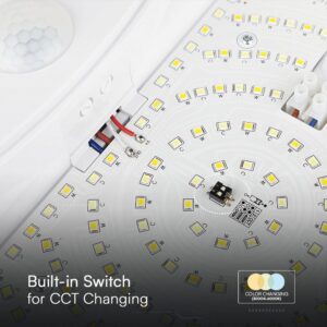 Φωτιστικό Οροφής LED 15W LED 3IN1  SAMSUNG CHIP Με Ανιχνευτή Κίνησης Λευκό IP44  V-TAC – 23420VT
