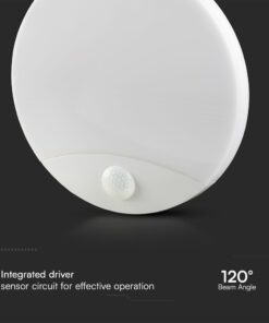 Φωτιστικό Οροφής LED 15W LED 3IN1 SAMSUNG CHIP Με Ανιχνευτή Κίνησης Λευκό IP44 V-TAC – 23420VT