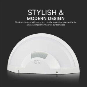 Επιτοίχιο Φωτιστικό LED 10W Με Ανιχνευτή Κίνησης SAMSUNG CHIP 3in1 IP54 Λευκό V-TAC – 23421VT