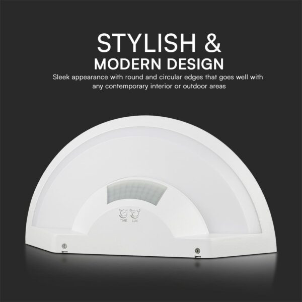 Επιτοίχιο Φωτιστικό LED 10W Με Ανιχνευτή Κίνησης SAMSUNG CHIP 3in1 IP54 Λευκό V-TAC – 23421VT