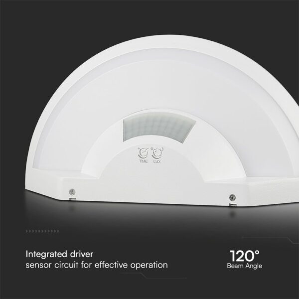 Επιτοίχιο Φωτιστικό LED 10W Με Ανιχνευτή Κίνησης SAMSUNG CHIP 3in1 IP54 Λευκό V-TAC – 23421VT