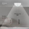 Επιτοίχιο Φωτιστικό LED 10W Με Ανιχνευτή Κίνησης SAMSUNG CHIP 3in1 IP54 Λευκό V-TAC – 23421VT