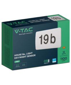 Φωτιστικό με Αρίθμηση Οδού LED 12W SAMSUNG 4000Κ IP65 Λευκό με Αισθητήρα Νύχτας/ΗμέραςV-TAC – 23422VT