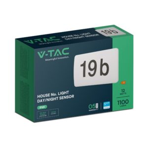 Φωτιστικό με Αρίθμηση Οδού LED 12W SAMSUNG 4000Κ IP65 Λευκό με Αισθητήρα Νύχτας/ΗμέραςV-TAC – 23422VT